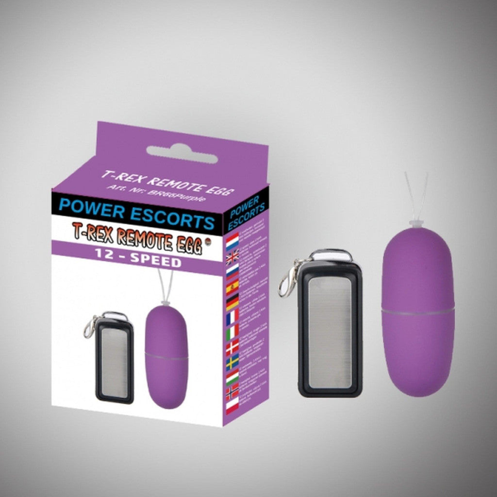 T Rex Vibrating Egg Remote Control 12 Speeds Purple