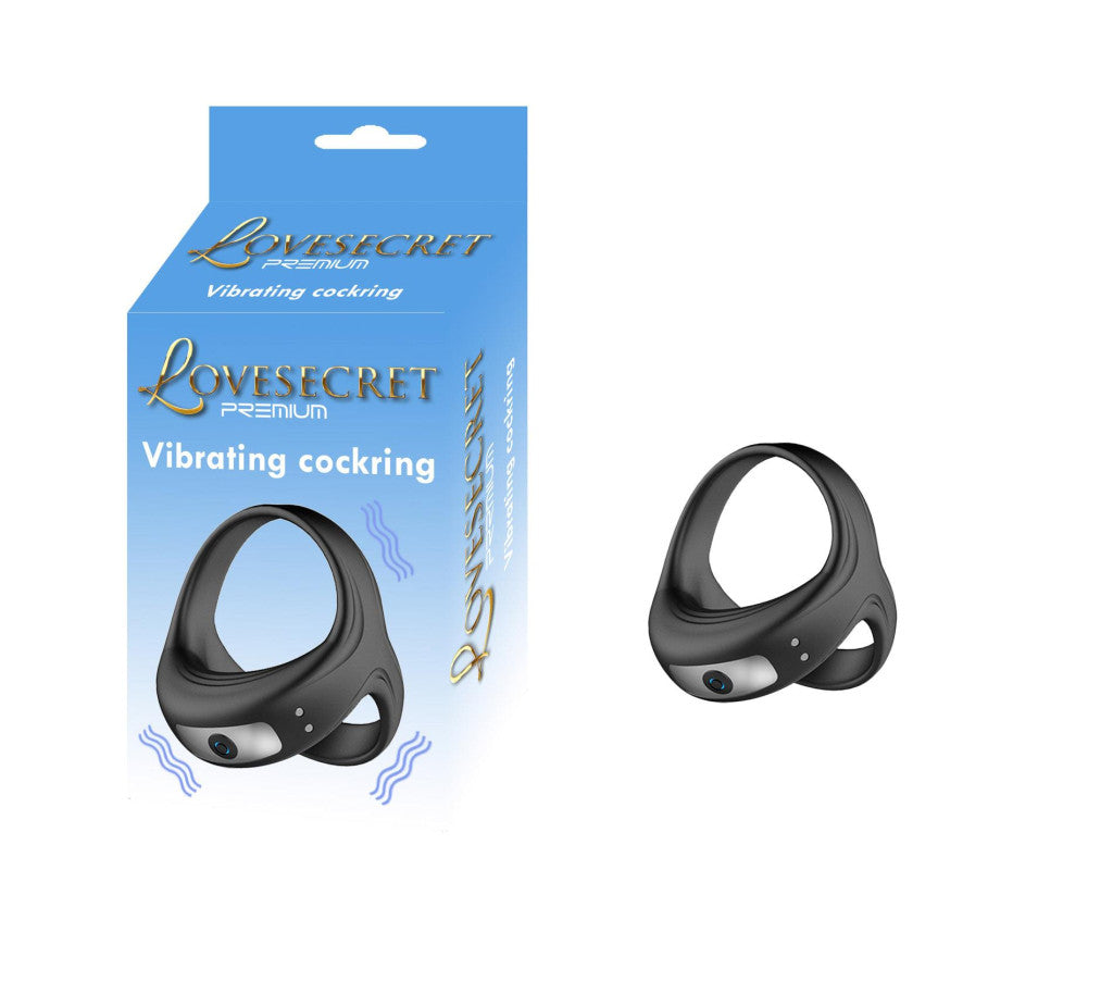 Lovesecret Penis Ring Vibrating Usb-charged Waterproof 6.7 Cm Black