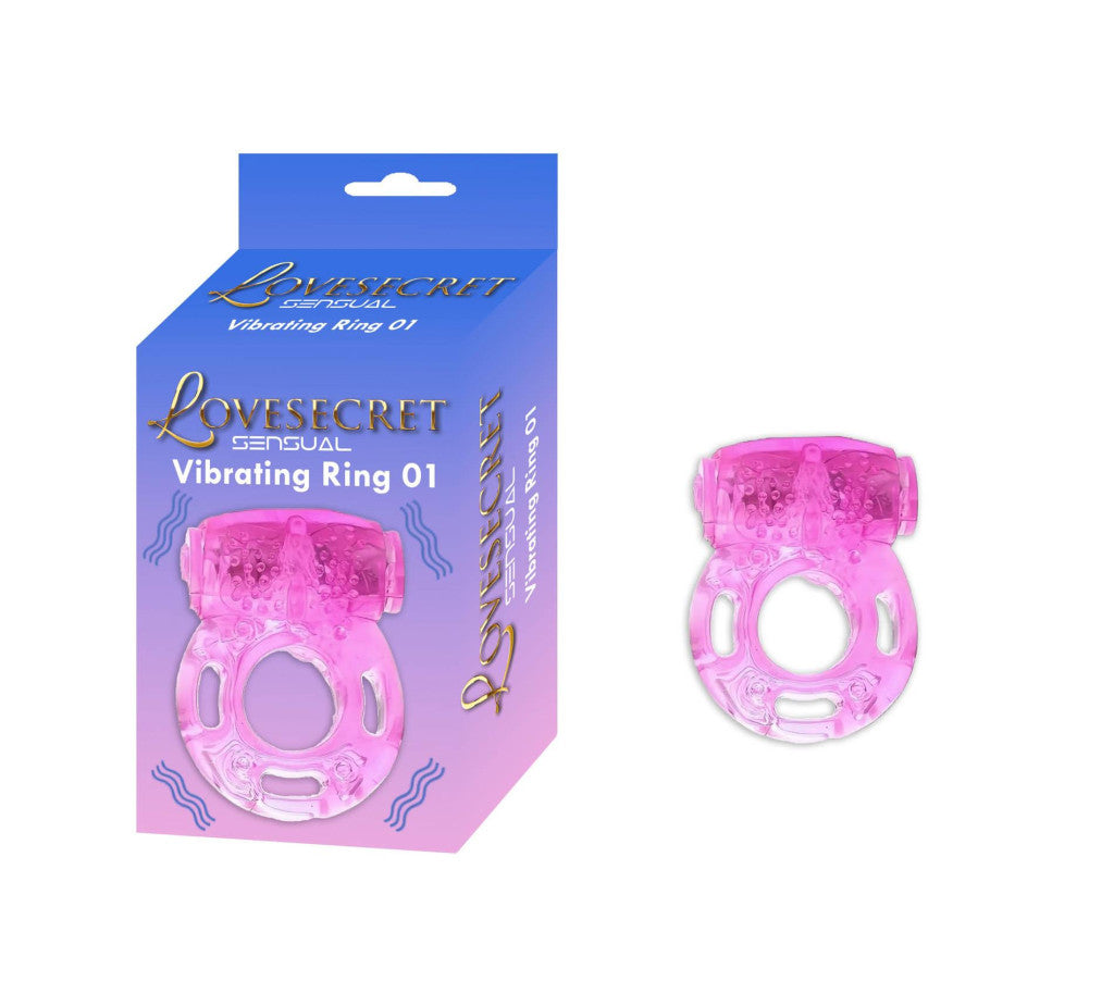Lovesecret Sensual Penis Ring Vibrating Couple Stimulation Pink