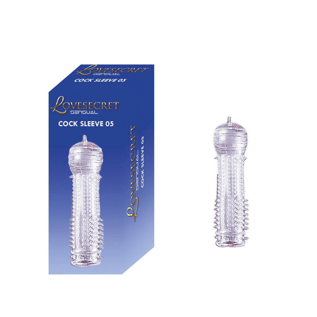 Lovesecret Penis Sleeve Textured Tpe 12.5 Cm Transparent