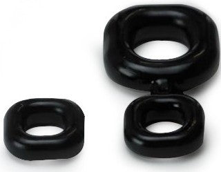 Boner – Black Penis Ring And Testicle Stretcher Set