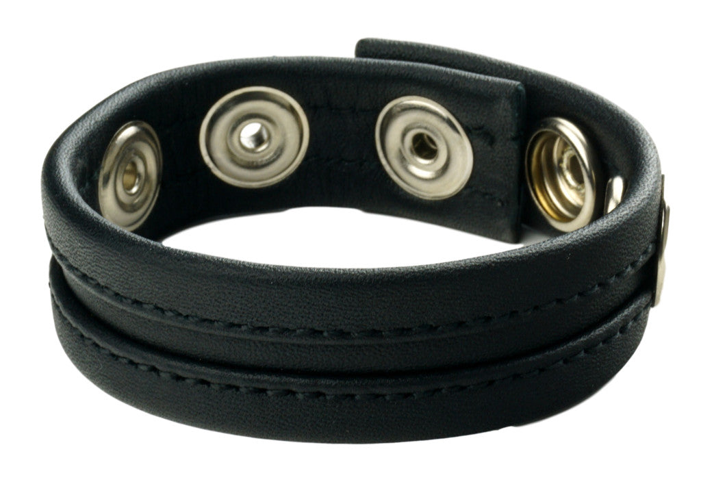 Leather Penis Ring With 3 Clasps - Stylish And Premium Elegance