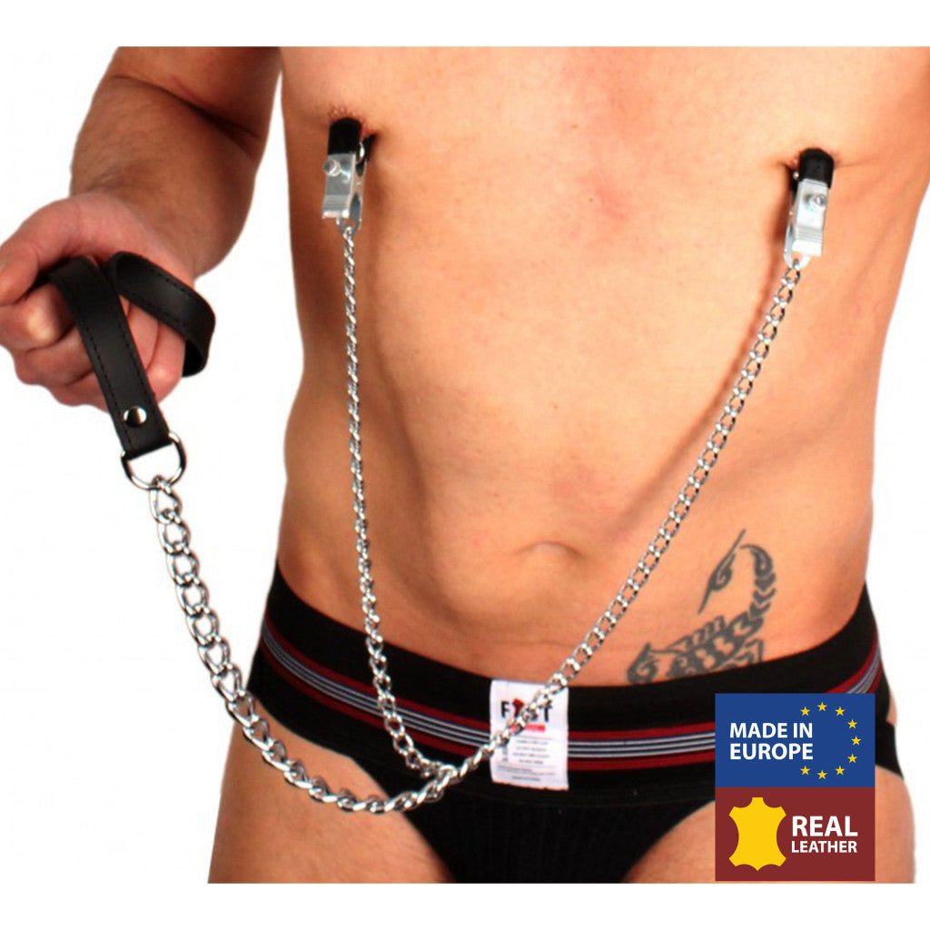 Metal-leather Bra Clamp - Sensual Leather Leash