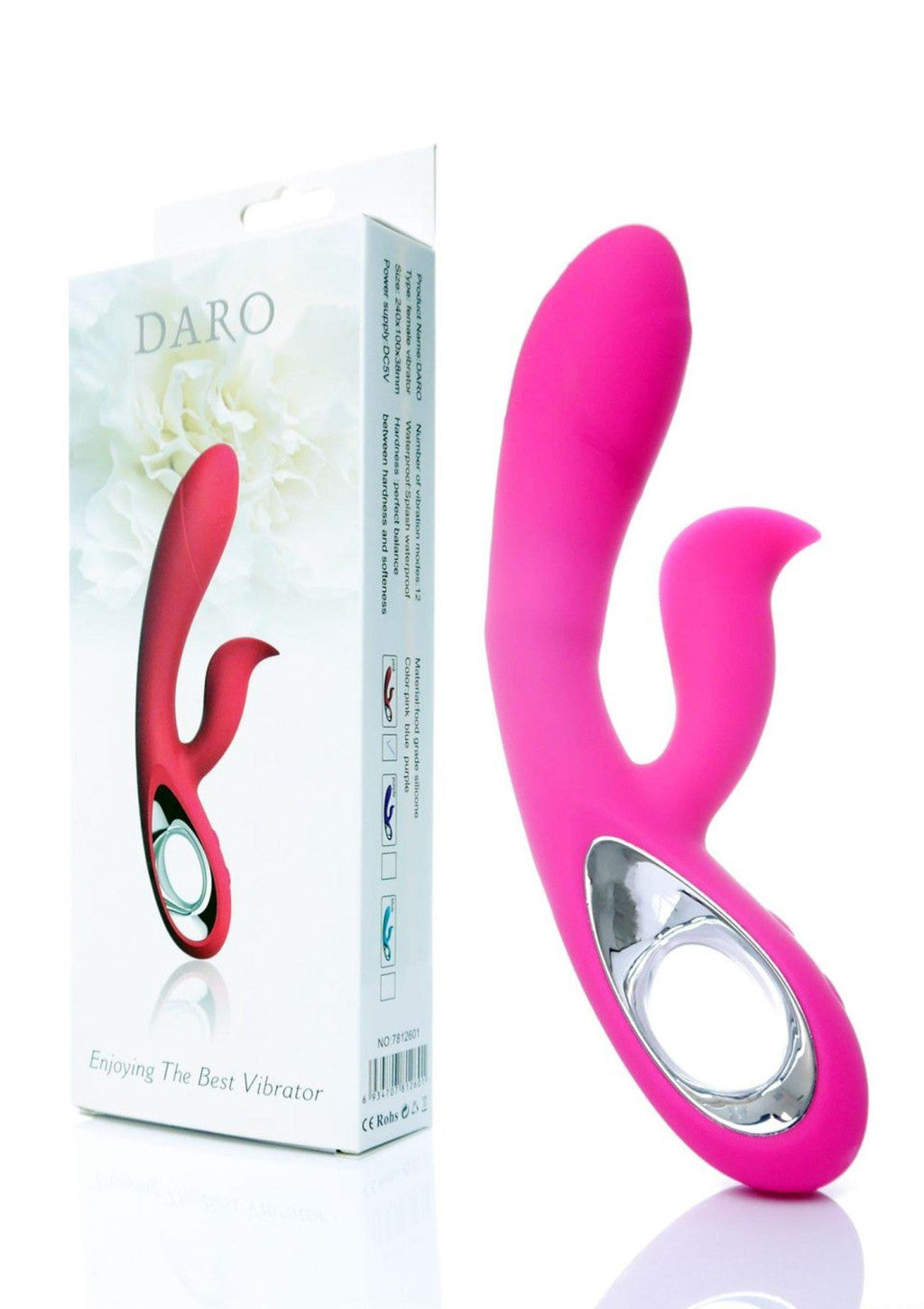 Vibrator 12 Functions Usb Charging G-spot And Clitoral Stimulation Waterproof Pink