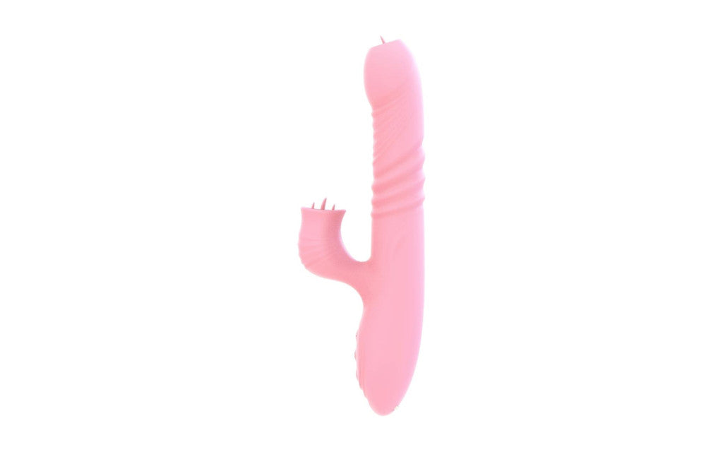 Vibrator Fanny Vibrating Rotating Heatable 20 Modes Pink Usb Charging