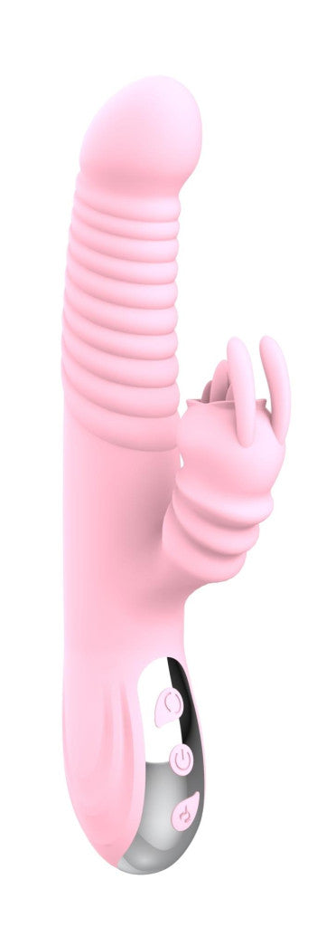 Vibrator Vibrating Tongue Extender 20 Modes Pink Usb Charging