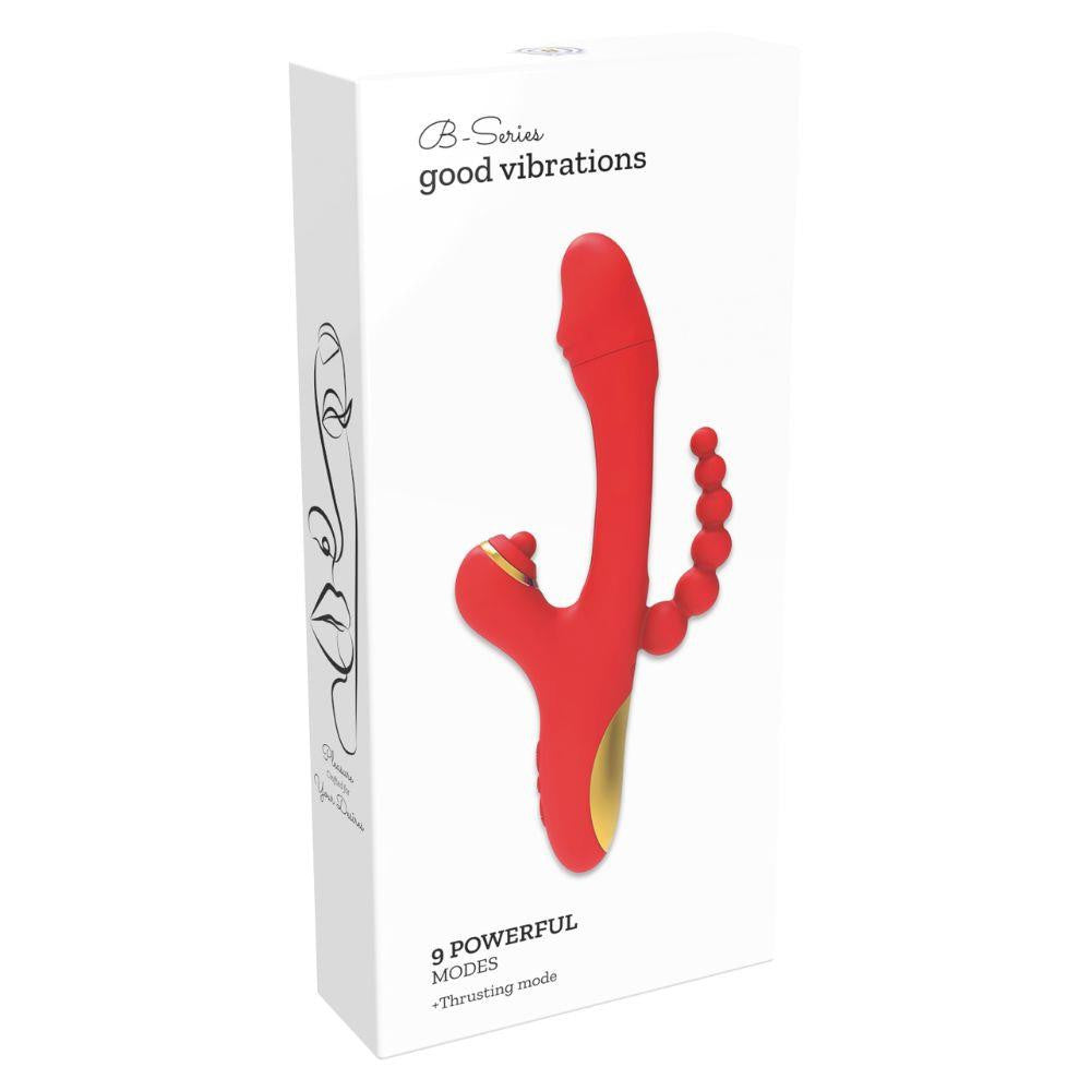 Luxe Vibrator Usb-charged Vibrating And Thrusting 24 Cm
