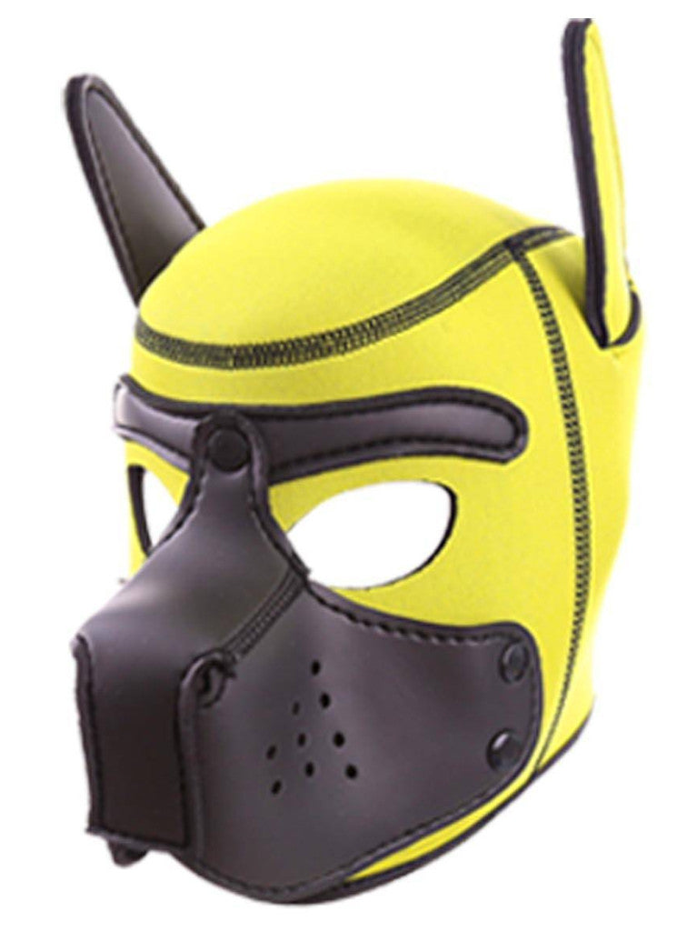 Yellow-black Neoprene Dog Mask – Stylish Protection