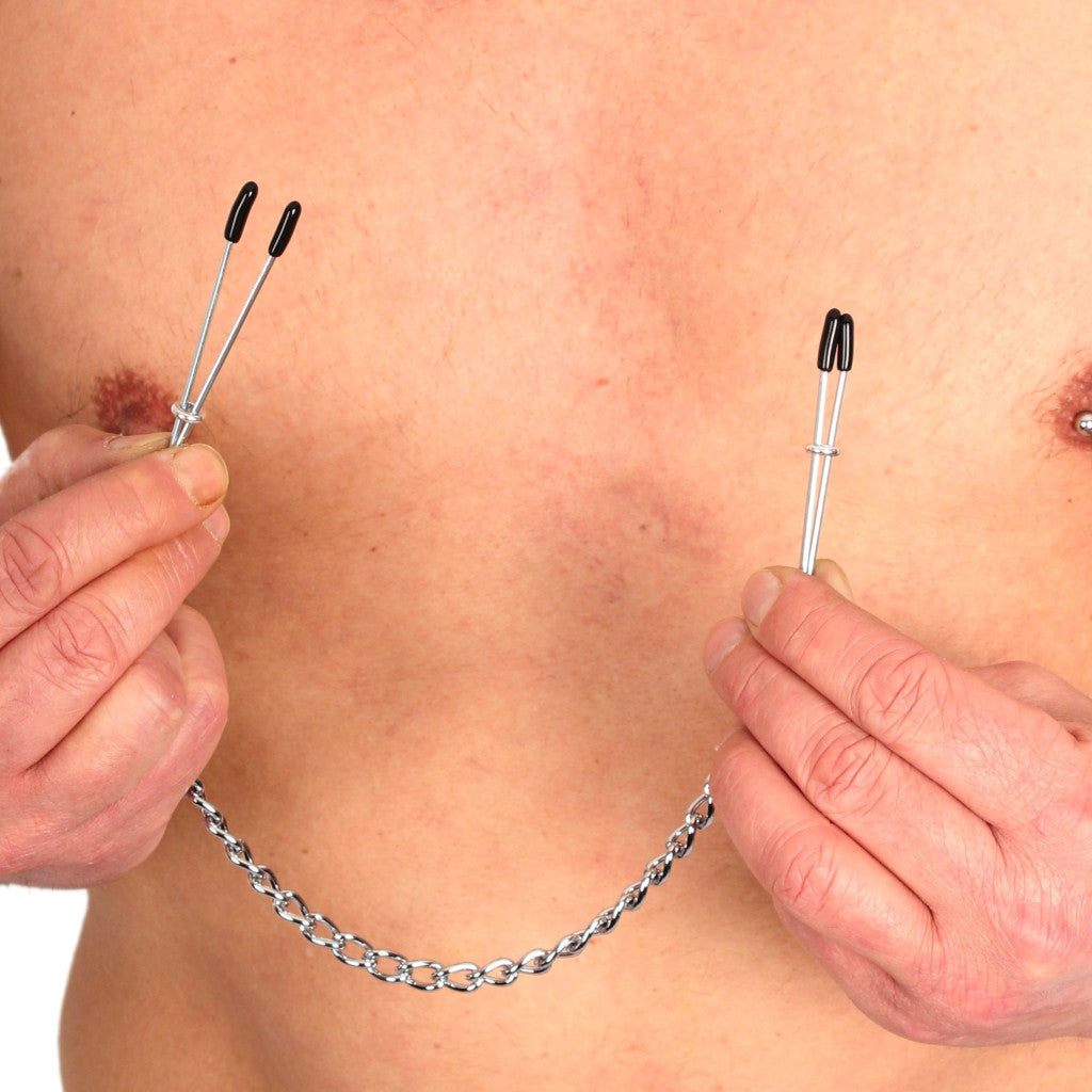 Metal Nipple Clamp With Chain - Premium Arousal Sensation