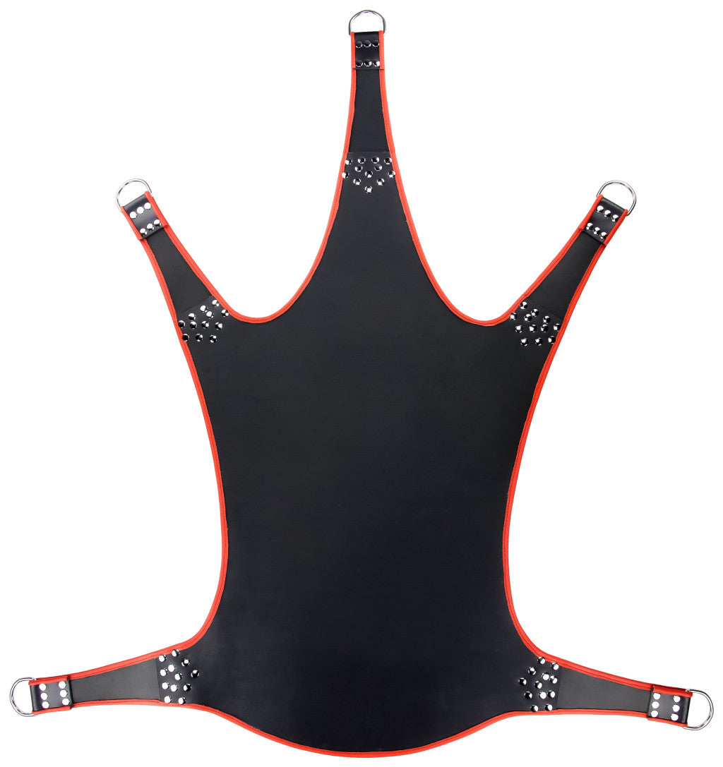 Leather Swing In 5 Points – Black-red Premium Comfort