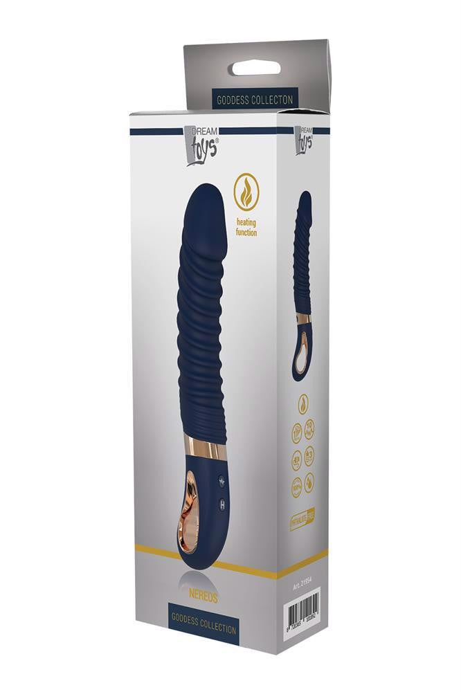 Goddess Collection Vibrator G-spot Stimulator 7 Vibration Modes Heatable 23 Cm Blue-gold