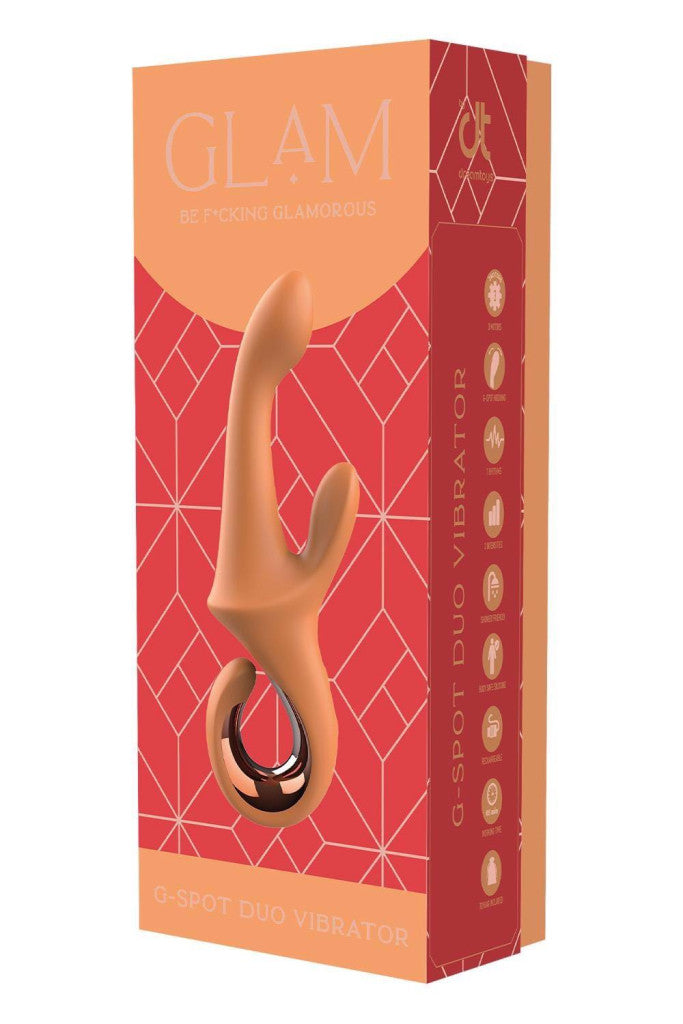 Glam Vibrator Duo G-spot Massage 22.7 Cm Black