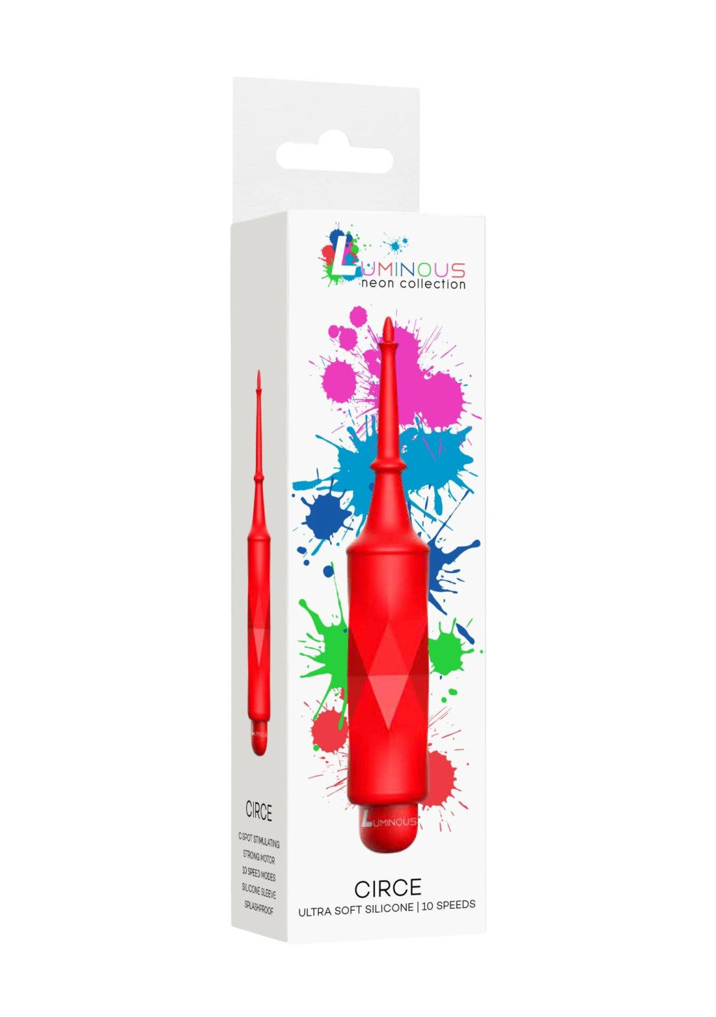 Circe Vibrator 10 Speeds Waterproof Red 2.5 Cm