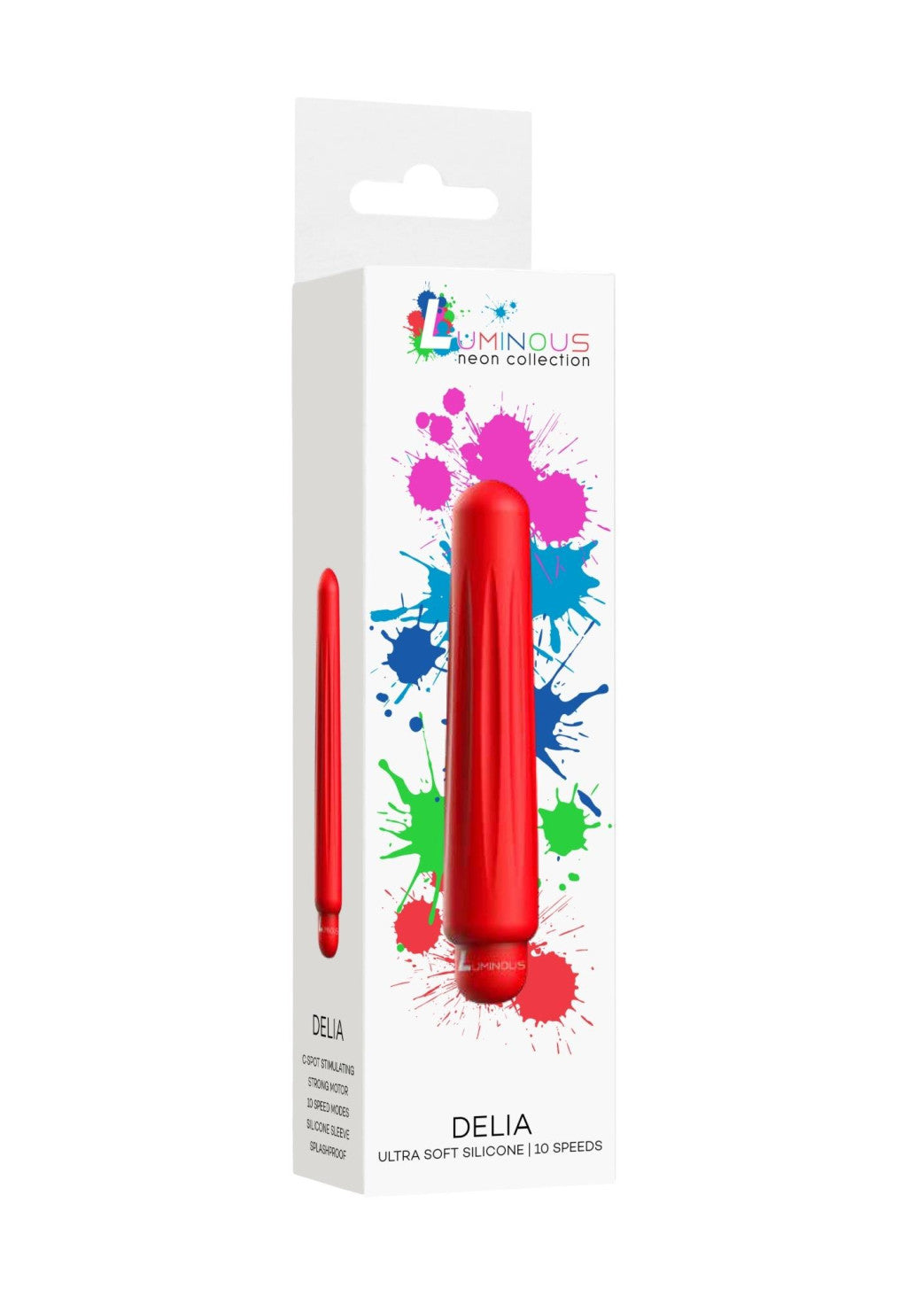 Delia Vibrator 10 Levels Water Resistant 11.7 Cm Red