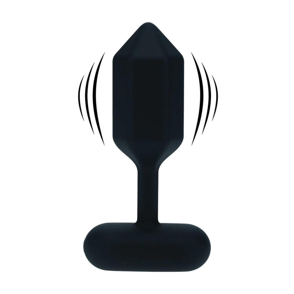 Silicone Anal Plug With Vibrating Function S Black