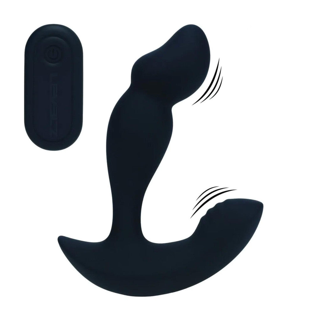 Remote Control Prostate Stimulator 10 Vibration Modes 28.5 Cm Black Silicone