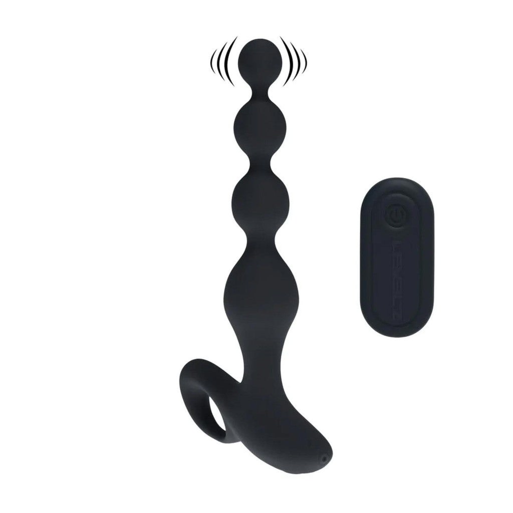 Silicone Anal Dildo With Remote Control Black