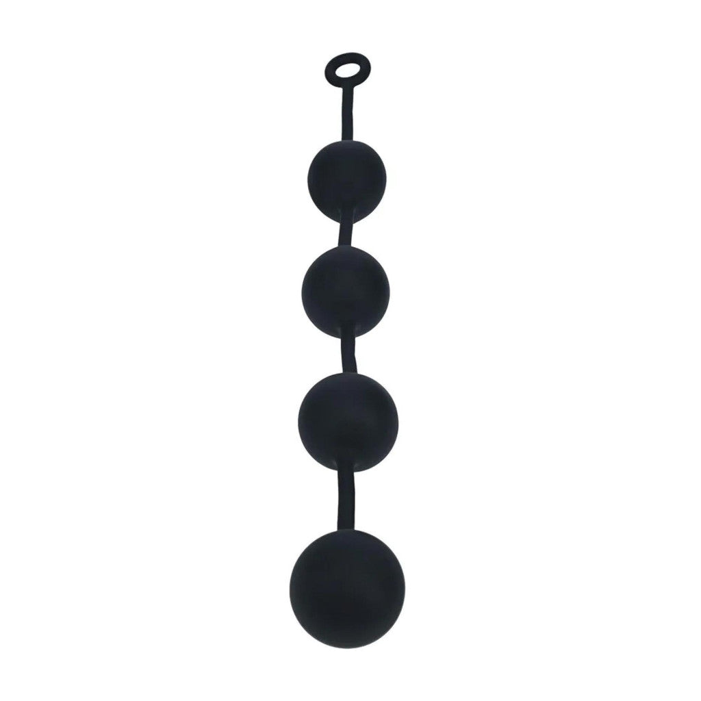 Silicone Anal Beads Xxl 60mm Black