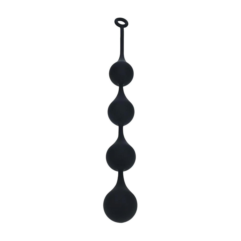 Silicone Anal Beads 60mm Black Xxl