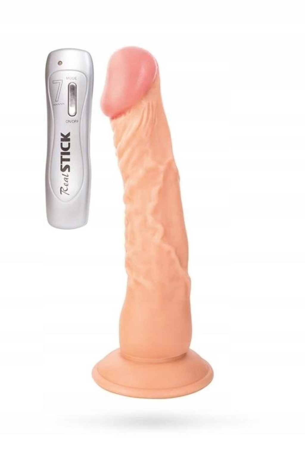 Realstick Vibrator Realistic 7 Vibration Modes 22.5 Cm Natural