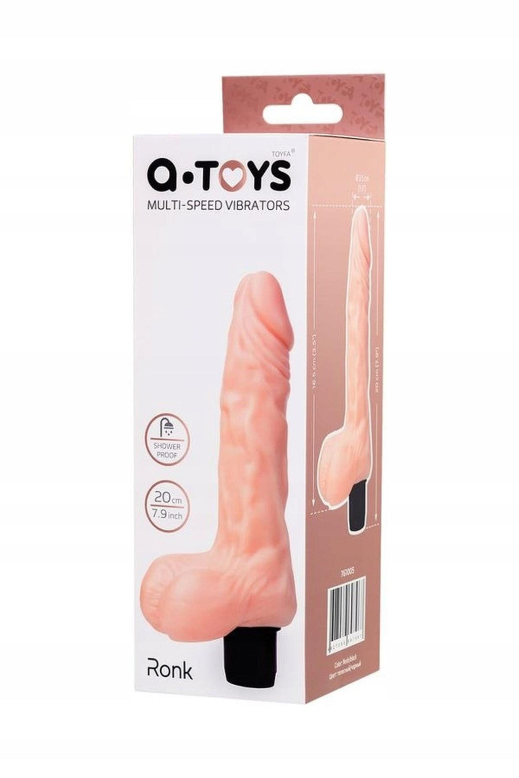 A-toys Vibrator Realistic Adjustable Vibration 14 Cm Black