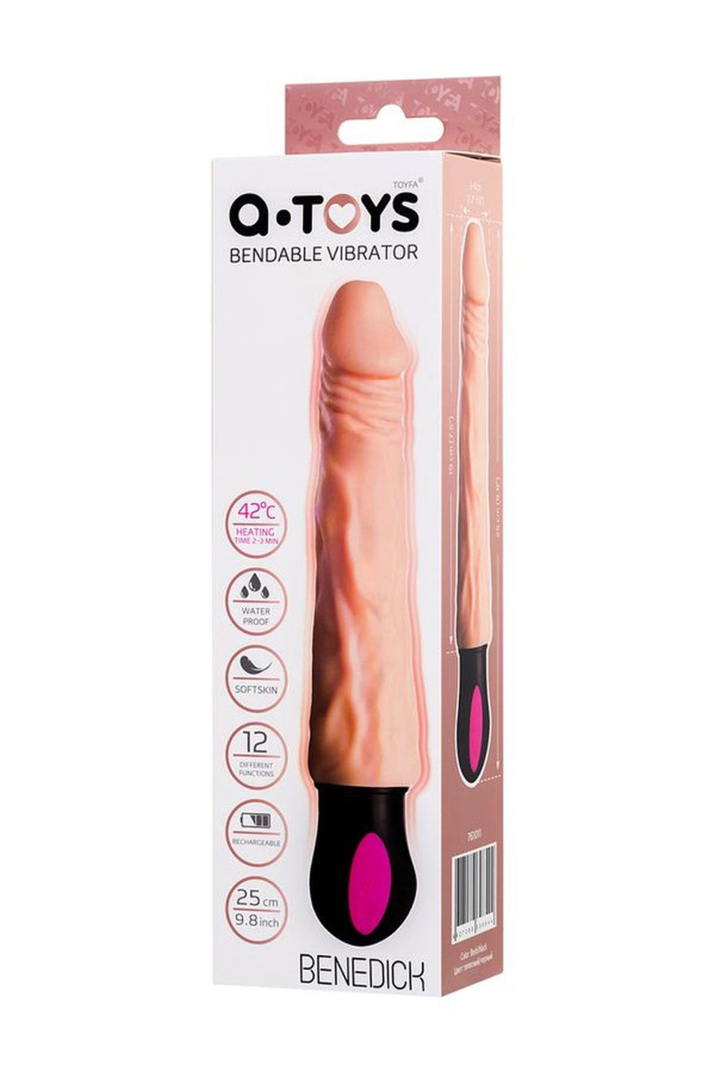A-toys Vibrator Heated 12 Levels Flexible 19 Cm Black