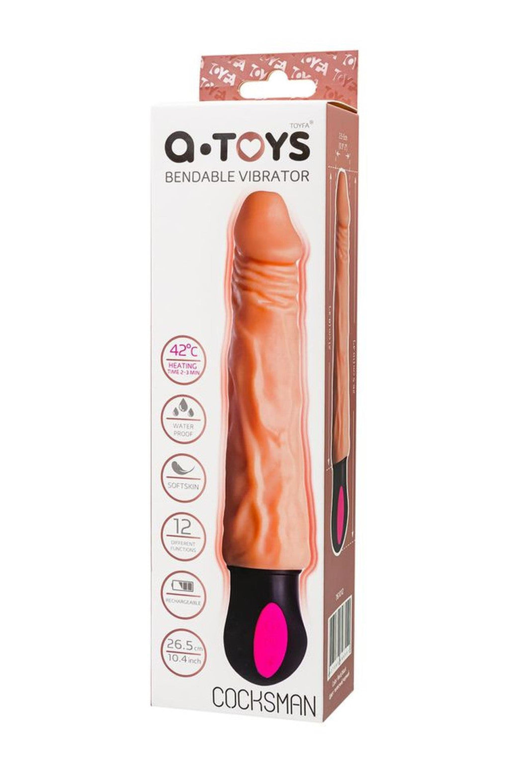 A-toys Vibrator Heated 12 Modes Bendable 20.5 Cm Tpe