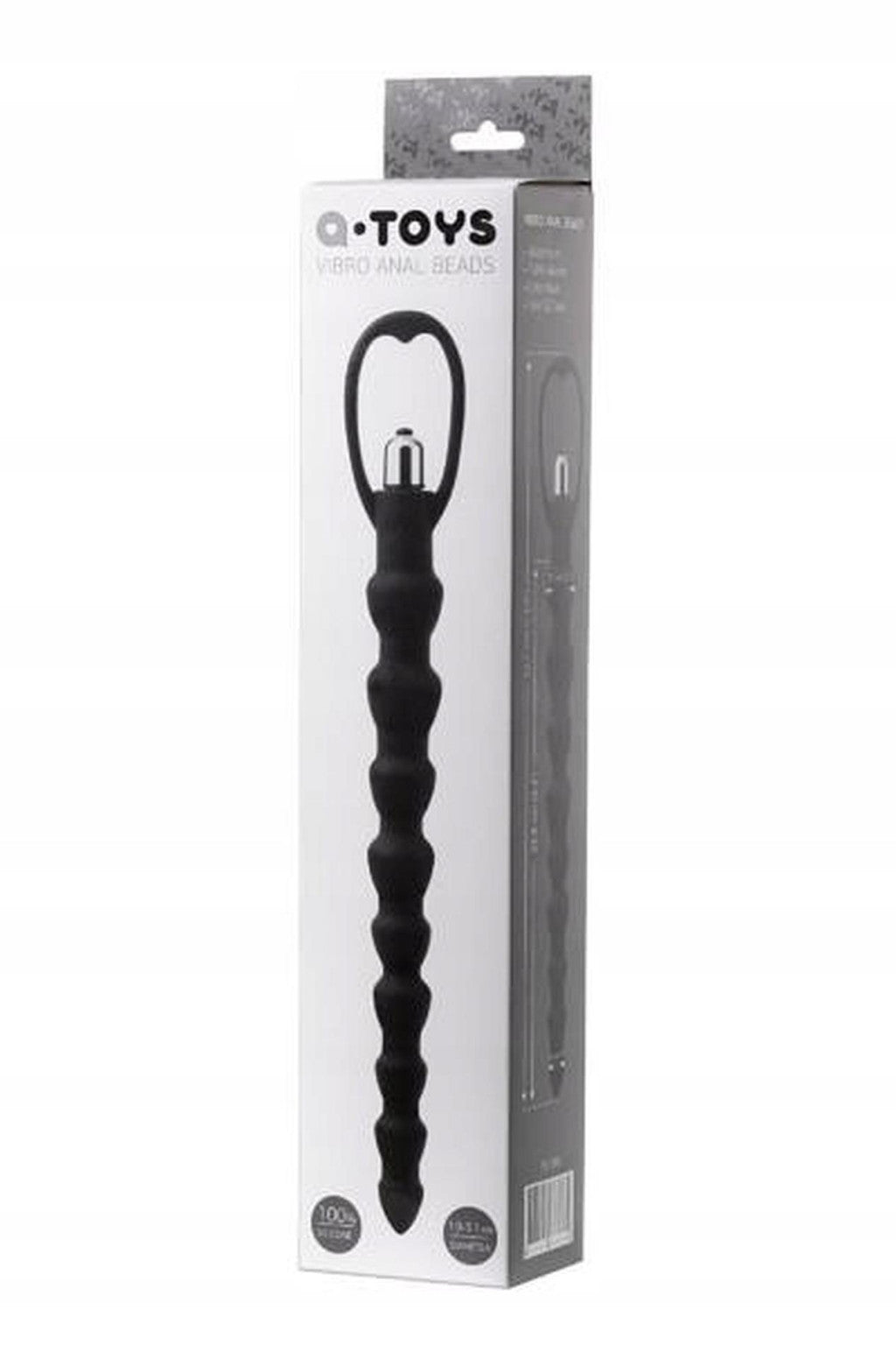 A-toys Silicone Anal Vibrating Chain 32.7 Cm Black