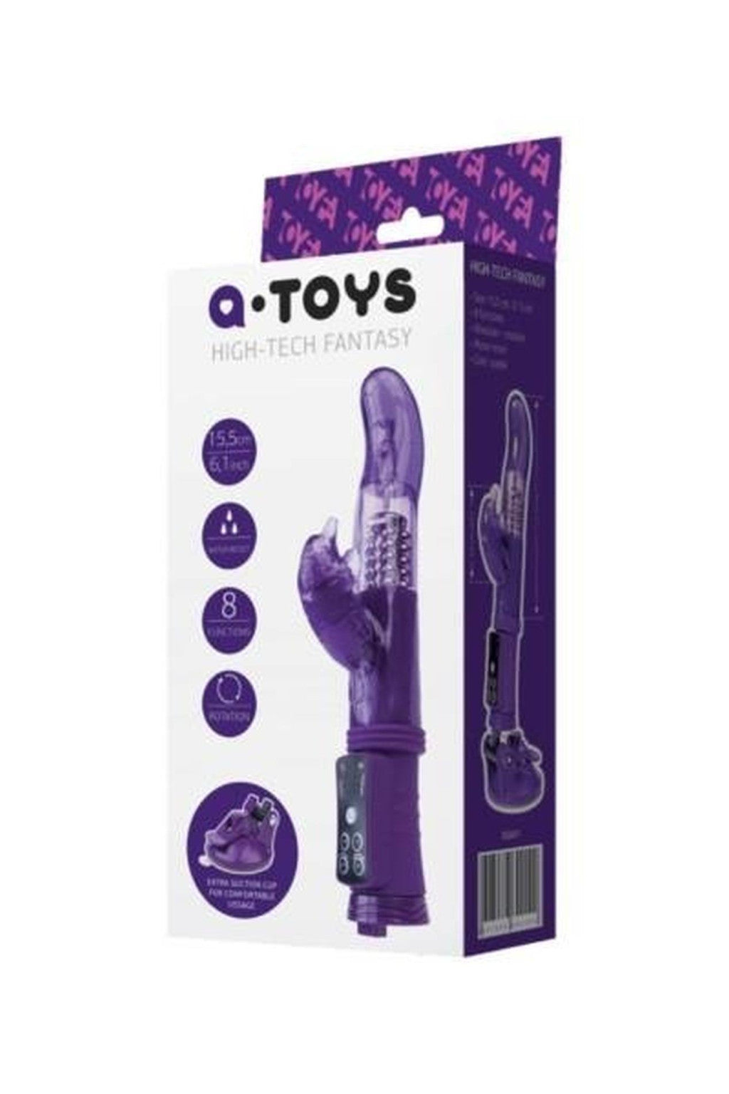 A-toys Vibrator Rotating Clitoral Stimulator 22.5 Cm Purple