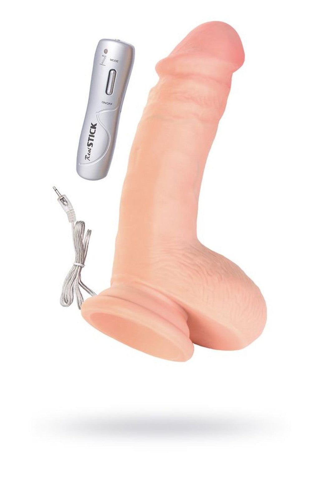 Realstick Elite Vibrator Vibrating Remote Control 15 Cm Skin Color