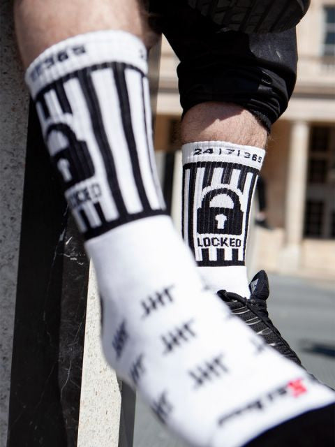 Premium White Locked Sk8erboy Socks – Style And Comfort
