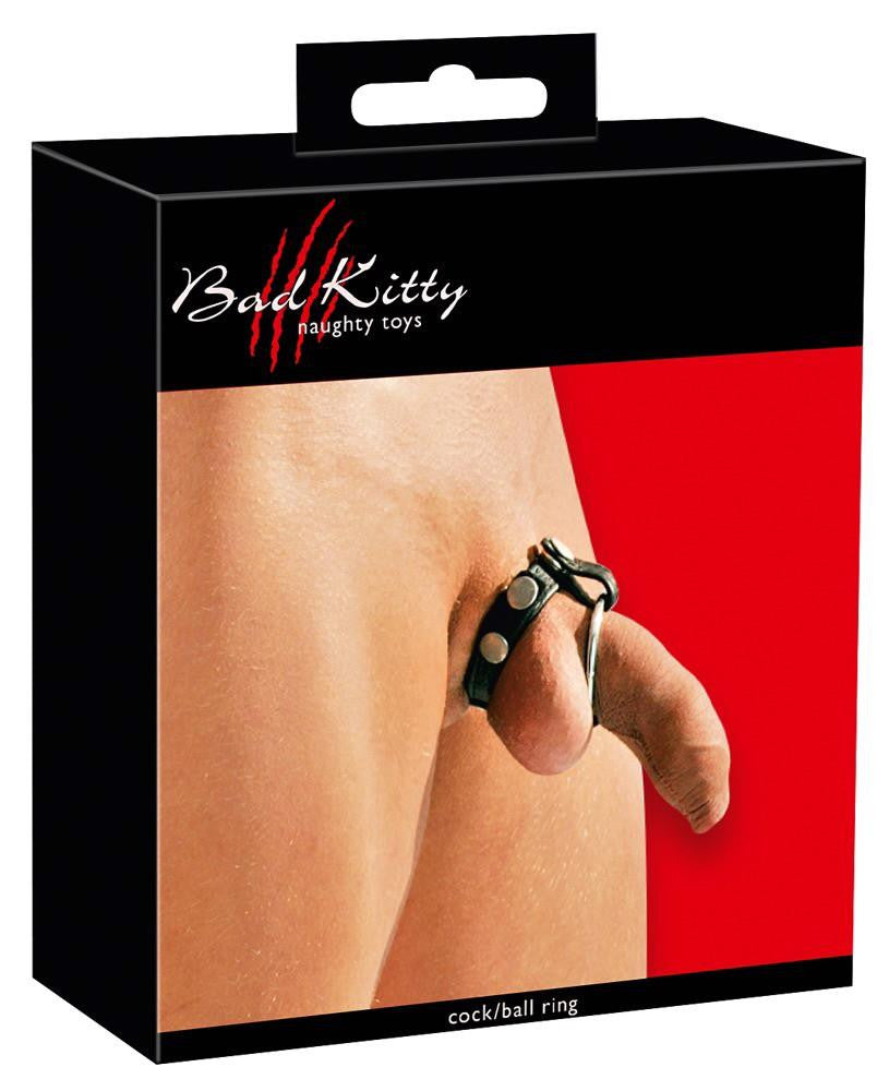 Sextreme Penis Ring Set 3 Interchangeable Sizes Black Pu And Metal 21 Cm