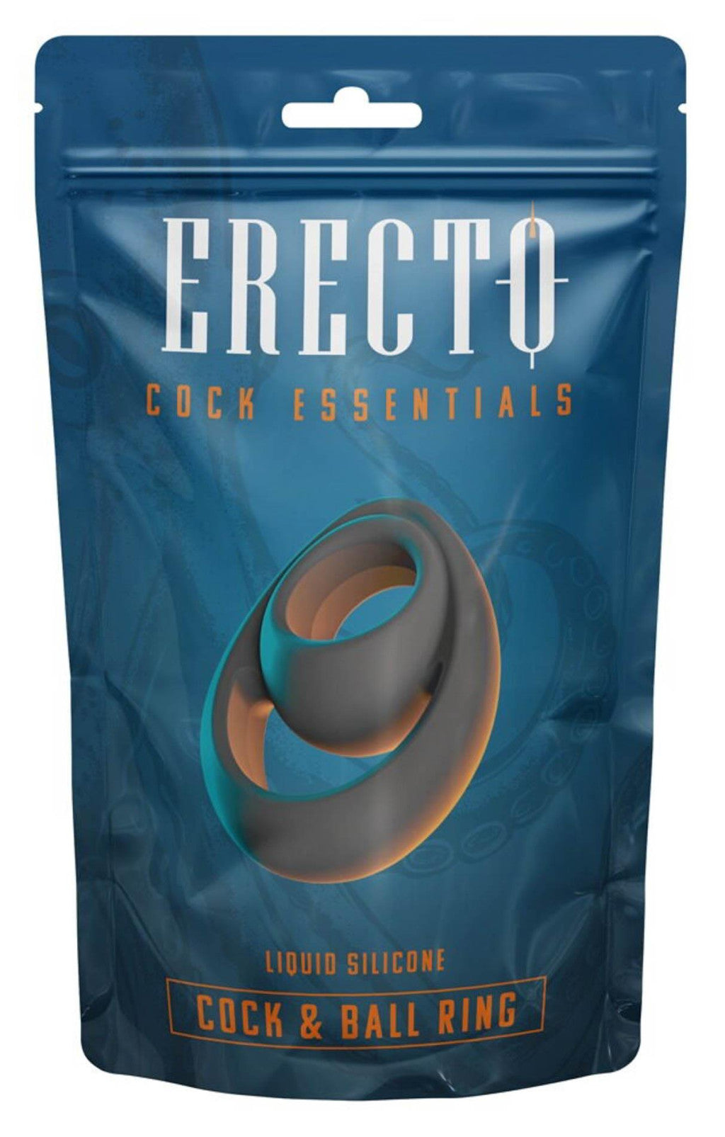 Erecto Penis And Ball Ring G-spot Stimulator Flexible 6.8 Cm Navy Blue