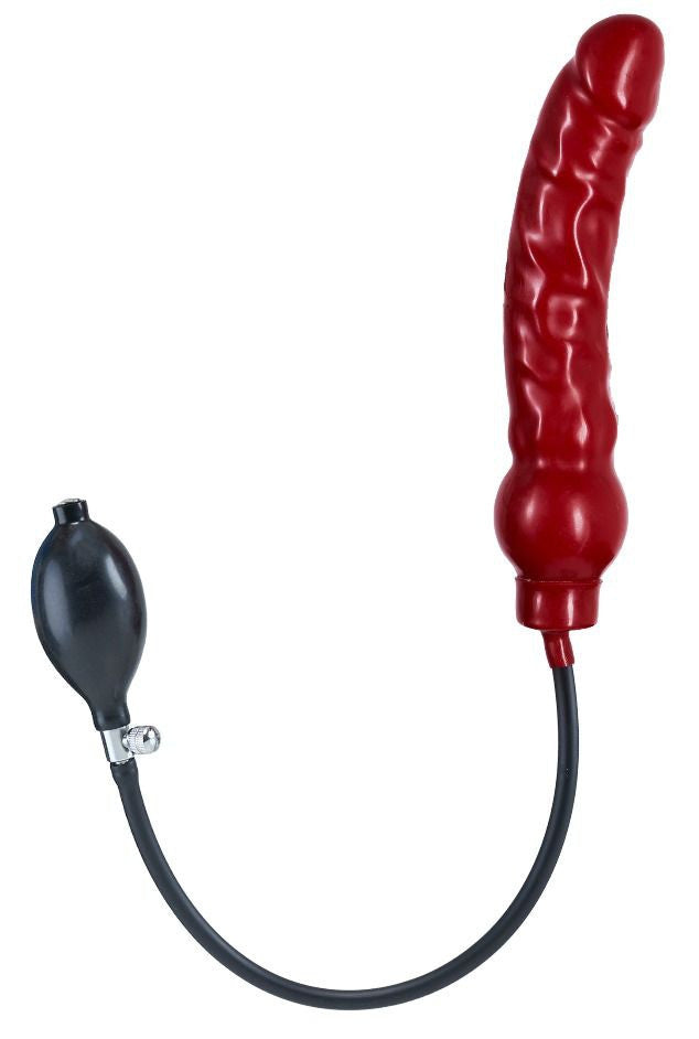 Soft Xl Inflatable Dildo – Red Latex 20 X 4.5 Cm