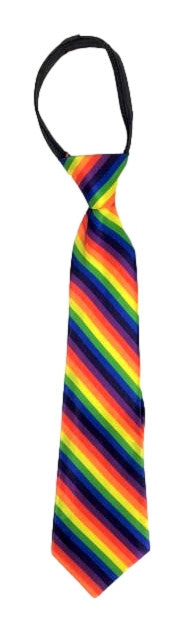 Rainbow Striped Elastic Tie 35 Cm