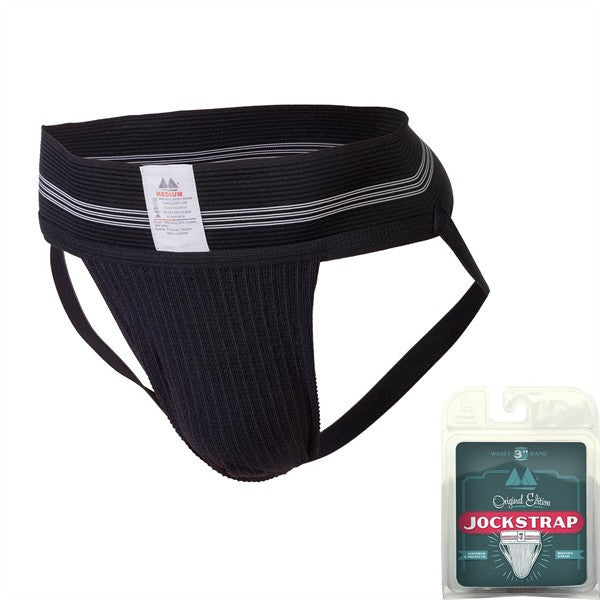 Jockstrap Original – Three-stripe Black Sports Underwear