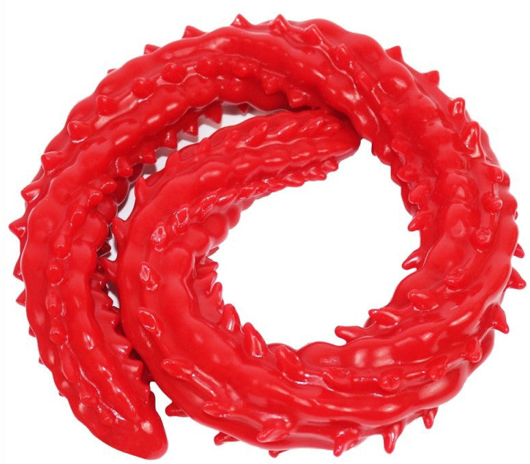 Premium Long Dildo – 60 Cm Ribbed Red