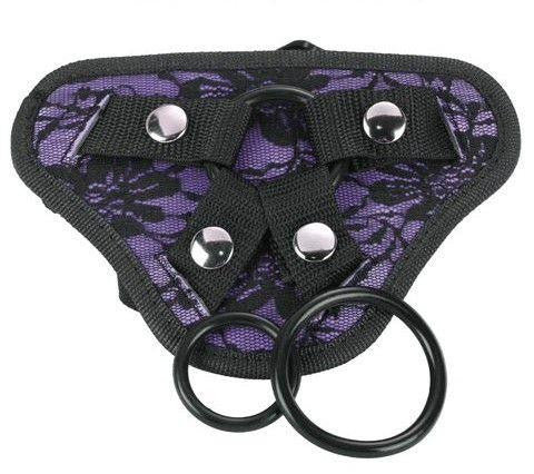 Adjustable Purple Strap-on Belt With Vibrator Attachment