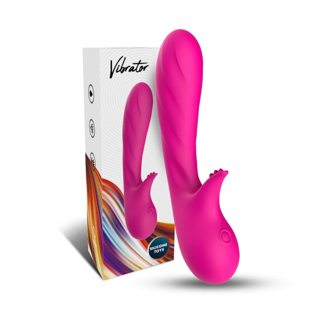 Vibrator G-spot And Clitoral Stimulator 18 Cm Pink Waterproof Usb Charging