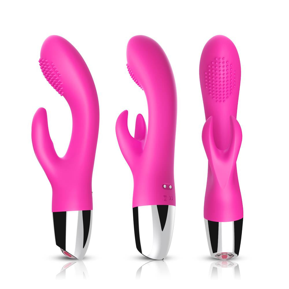 Vibrator Dual Vibration Usb Charging Waterproof 20 Cm Pink