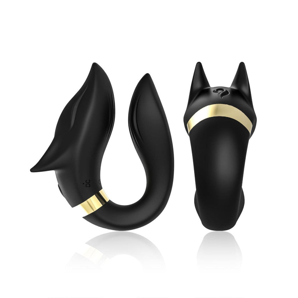 Fox Vibrator G-spot Stimulator 9 Modes Usb Charging 9.2x7.5x3.5 Cm Black