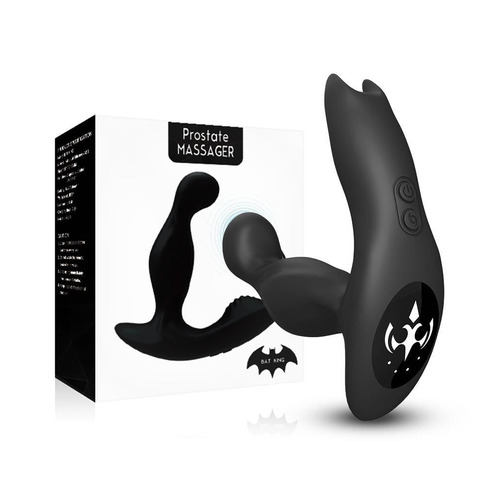 Bat King Prostate Stimulator Vibrating Rotating Remote Controlled 13 Cm Black