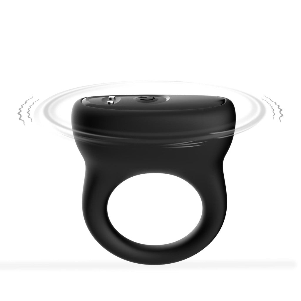 Oring Penis Ring Vibrating 9 Modes Usb Charging Waterproof Black