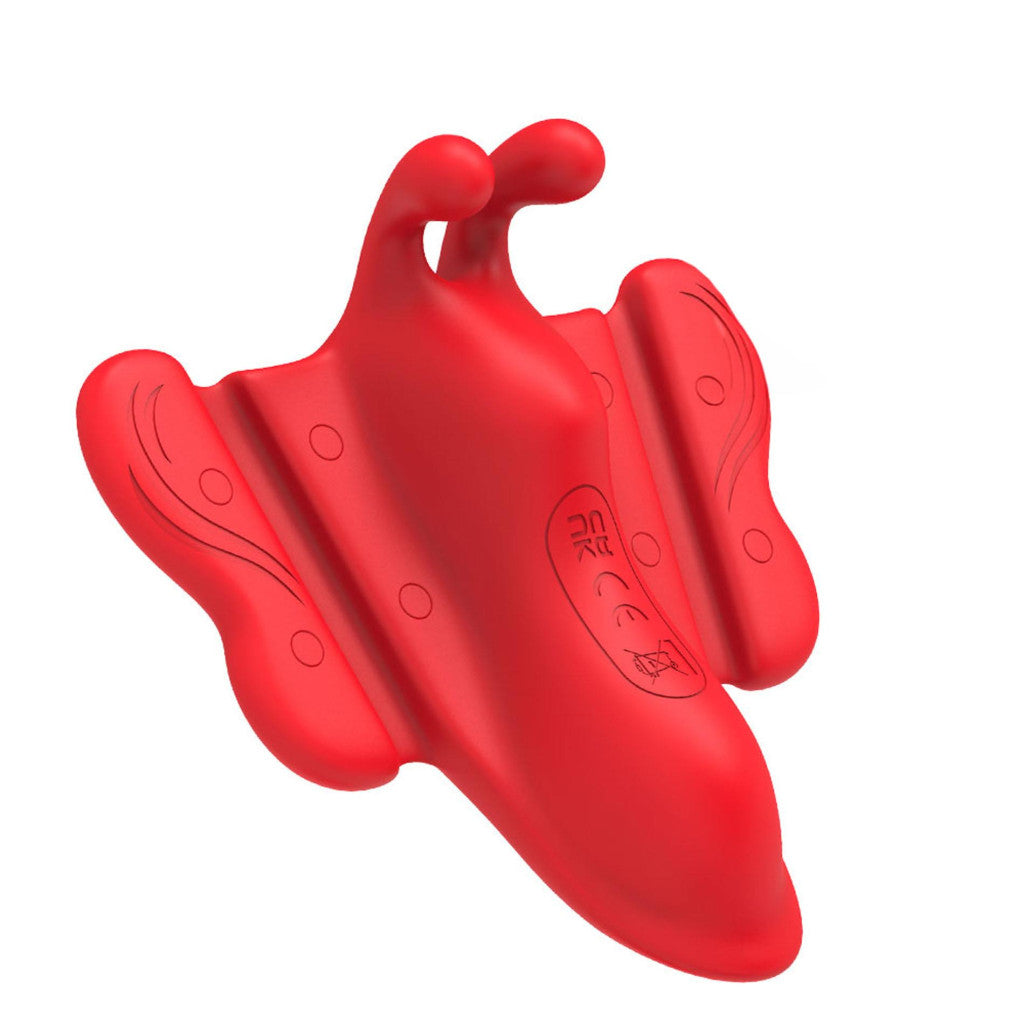 Butterfly Kiss Clitoris Stimulator Remote Control 9 Modes Silicone 9.6 Cm Black