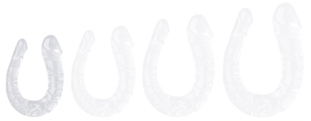 Transparent Double Dildo – Sensual Jellies Experience 13.5x3cm
