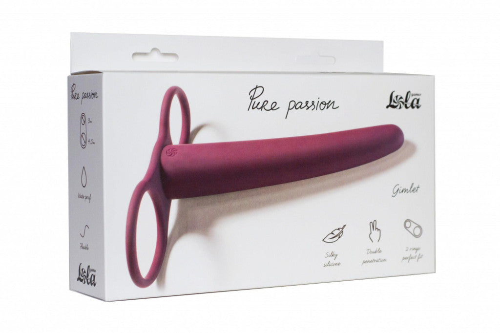Lola Games Penis Ring Double Ring Silicone Burgundy