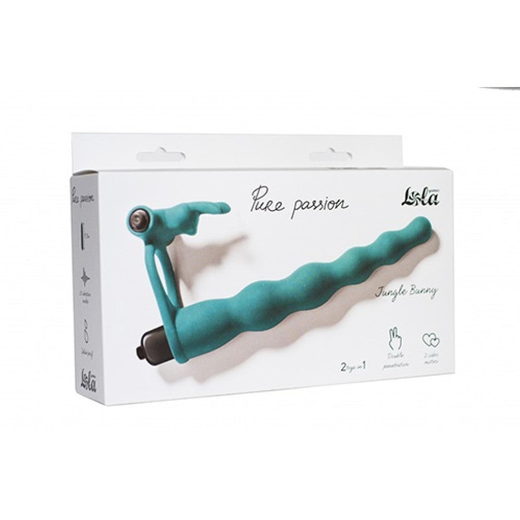 Lola Games Dildo Double Penetration 10 Modes Green 17 Cm