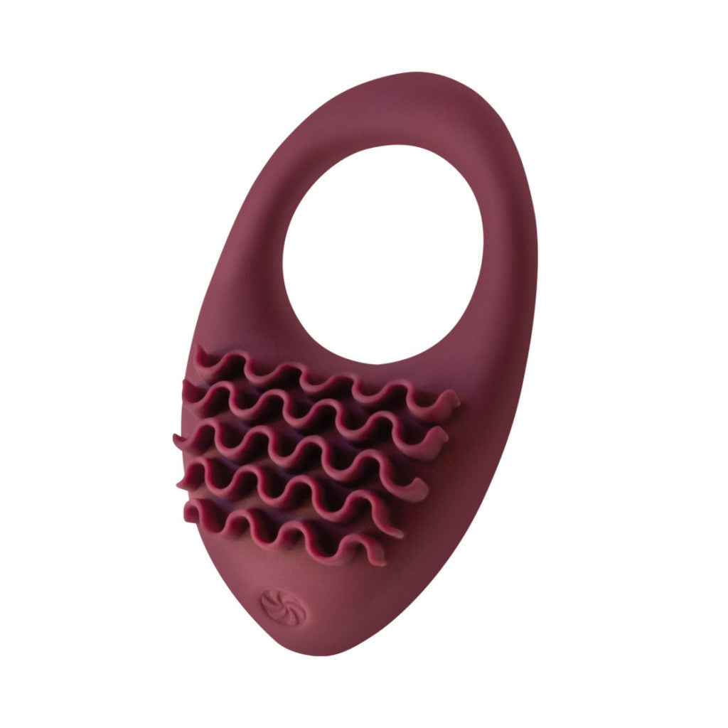Pure Passion Penis Ring Vibrating 20 Modes Waterproof 7.5 Cm Red