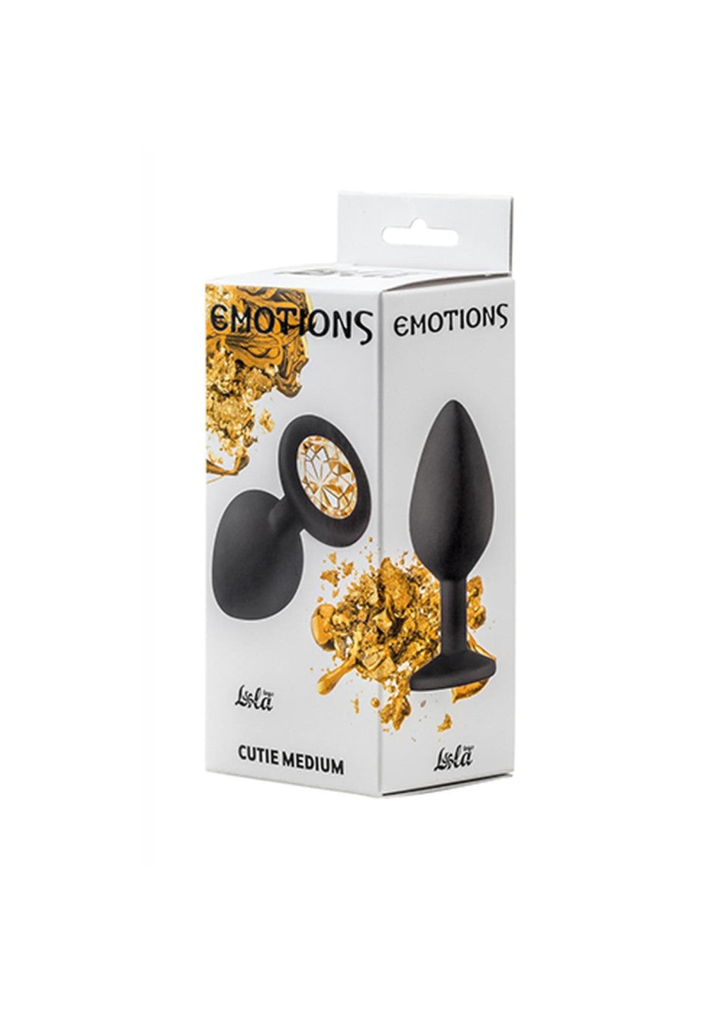 Emotions Anal Plug Crystal Decoration 8.5 Cm Black Gold
