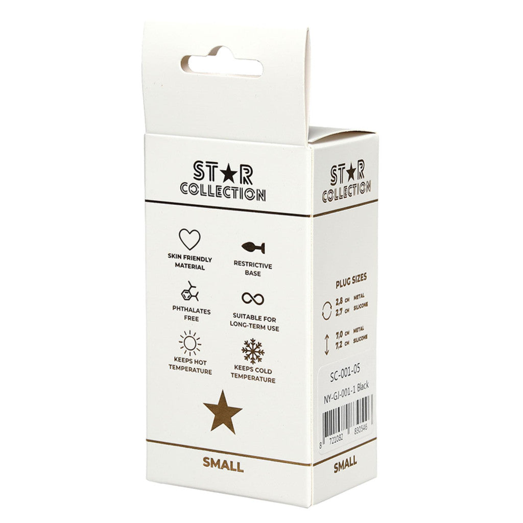 Star Collection Anal Plug Silicone Safe Easy To Use S Light Pink Crystal